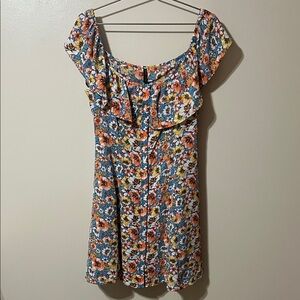 BeBop Floral Off-Shoulder Mini Dress - Multicolor